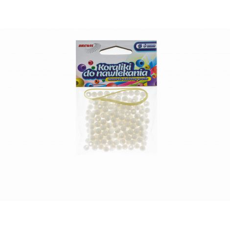 Koraliki plastikowe Brewis 8mm, Białe - 2